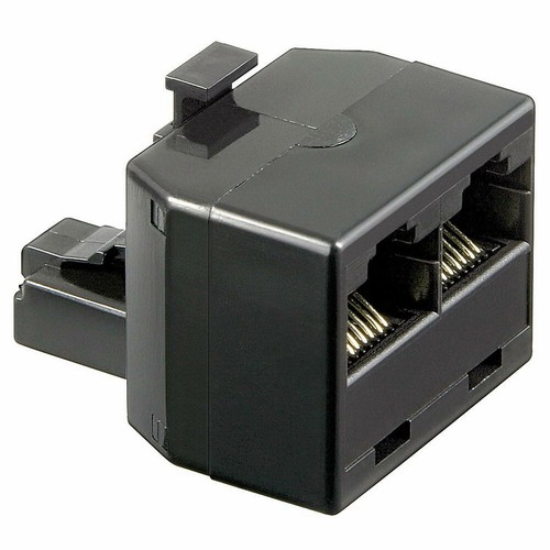 ISDN T-Adapter/Verteiler/Weiche, 1x RJ45 Stecker auf 2x RJ45 Buchsen - Bild 1 von 2
