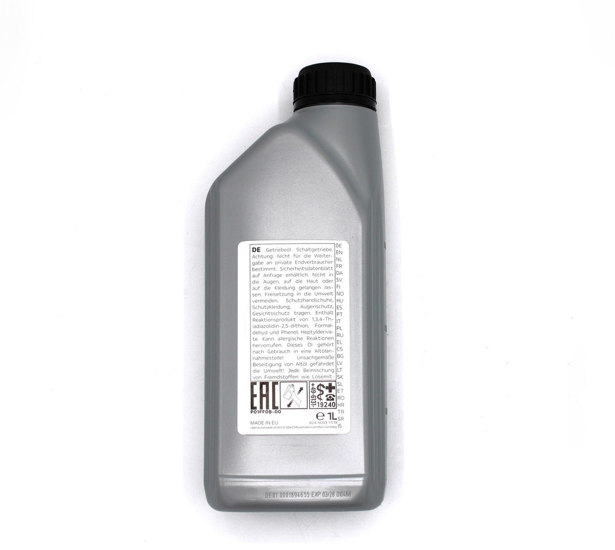 Manual Transmission Gearbox Oil ORIGINAL VAUXHALL SAE75 W85 NEW 
