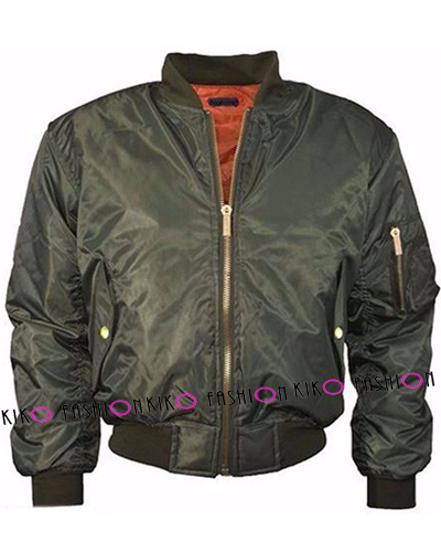 Womens MA1 Classic Padded Bomber Jacket Ladies Vintage Zip Up Biker Coat Stylish - Picture 7 of 22