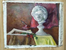 RARE Vintage Oil Painting Soviet USSR Socialist realism Still life impressionism