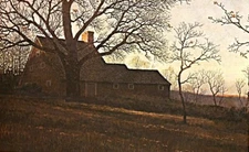 ACEO Art Card The Hoxie House in early AM, Sandwich, MA painted by Eric Sloane