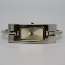 NINE WEST 9W/1806 Silver Tone Quartz Analog Women's Watch Sz. 5 3/4" New Battery