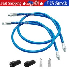 6Piece Grease Gun Hose Kit, 39 Inch Flex Grease Hose Extension, Sharp Nozzles