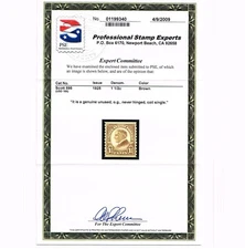 EXCELLENT GENUINE SCOTT 598 VF-XF MINT PRISTINE OG NH COIL SINGLE PSE CERT 19113