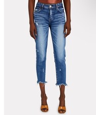 MOUSSY Vintage Daleville Cropped Distressed Skinny Jeans Size 28