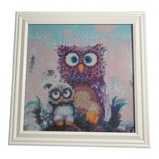 Owl Diamond Art Painting Finished And Framed 12x12