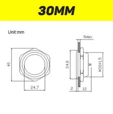 Short Mini Push Button Switch Power Led Light Momentary Pressure Switch Electric