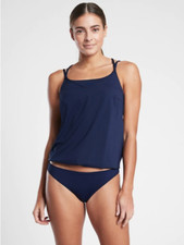 Athleta Seascape Blousy Tankini TOP Size 36B/C- Dress Blues- NWT