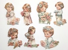 3D UPick Youg Girl Boy Flowers Toddler Scrapbook Card Embellishment 3781