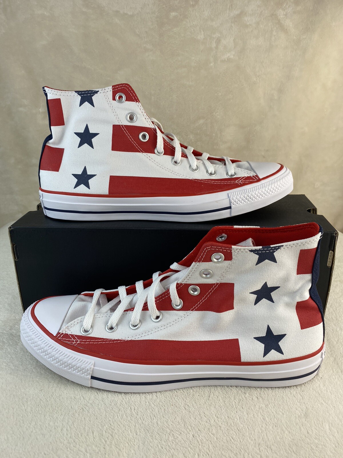 red white blue converse