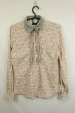 Napapijri Multicolor Floral Cotton Long Sleeve Collar Medium Wash Polo Shirt