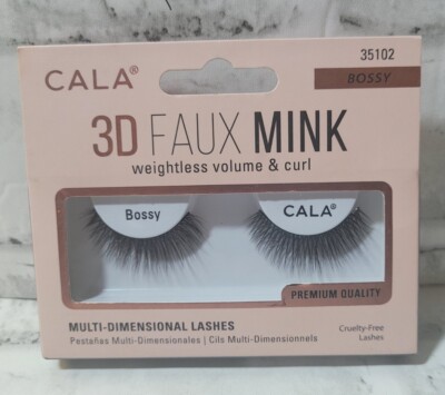 Cala Eyelash 3D Faux Mink Weightless Volume & Curl Black #35102 BOSSY New