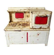 Vtg 1940s Marx Pressed Steel Pretty Maid Metal Toy Oven READ