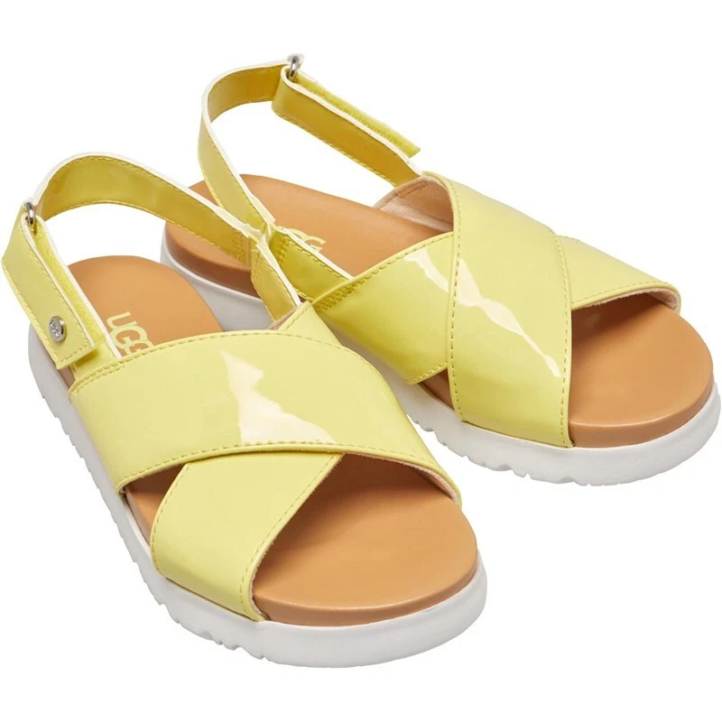 UGG KLARA SANDALI BAMBINA S N 1107987 VERNICE GIALLO TAGLIA 5 US
