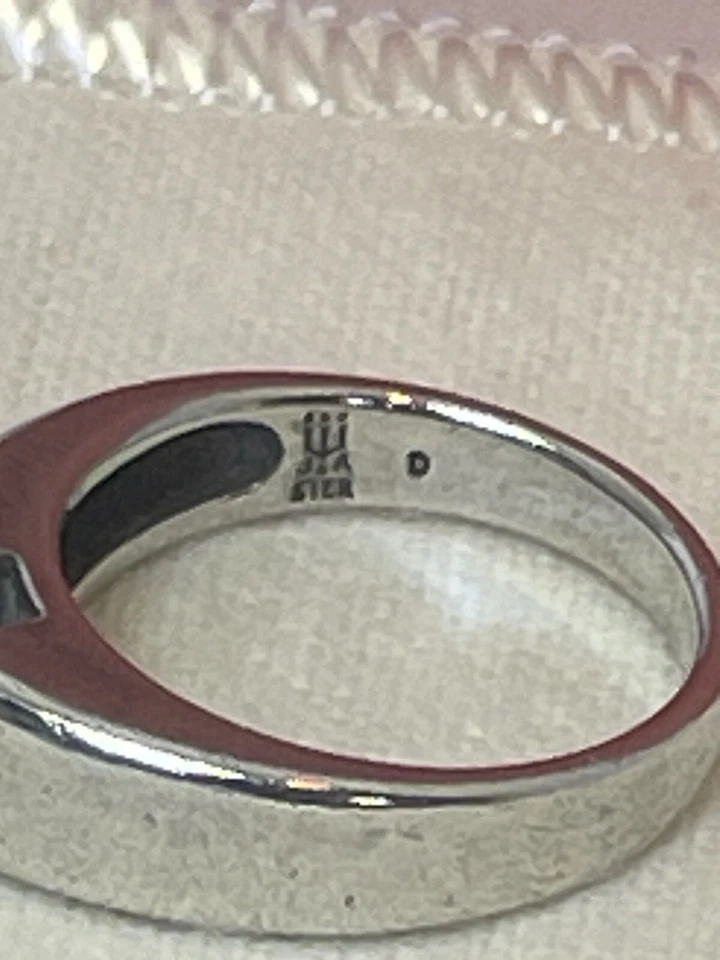 Anillo James Avery Plata de Ley 925 Topacio Azul Meridiano Talla 5 Retirado con Caja Foto 3 de 4