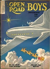 PULP:  OPEN ROAD FOR BOYS 12/1940-PARKHURST INTERIOR ART-PULP FICTION-SANTA C...