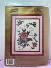 SOMETHING SPECIAL Counted Cross Stitch Kit HEART IN BLOOM - 12" x 16"