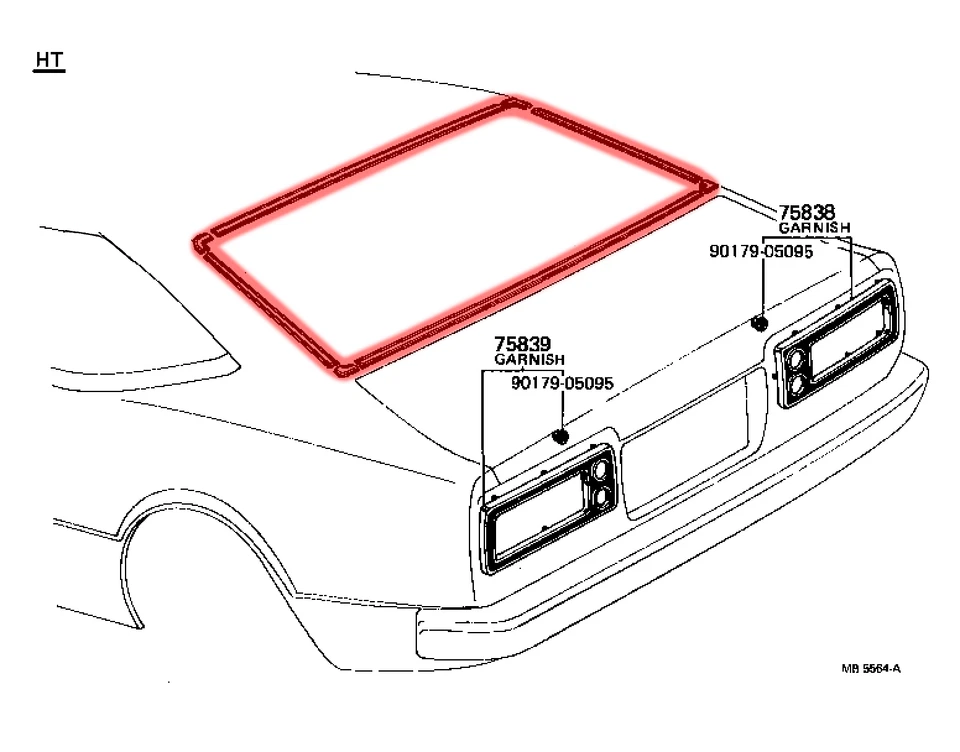 para Toyota Corolla KE35 TE37 techo rígido 2D parabrisas techo puerta sello resistente a la intemperie Foto 3 de 4