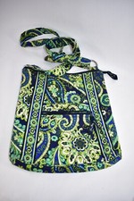 Vera Bradley Hipster Crossbody Bag - Green  Blue Floral Pattern - Excellent