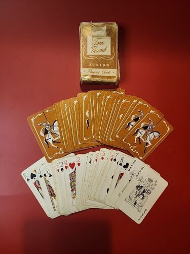 Vintage Knight Arrco Tom Thumb Junior Size Playing Cards Complete Deck 2 Joker