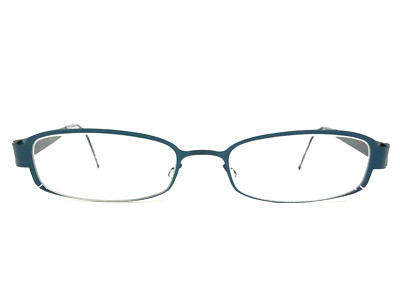 Lindberg Eyeglasses Frames Mod.5050 U13 Blue Rectangle Strip Titanium 50-18-145