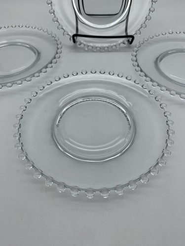 Vintage Candlewick Dessert Dishes Set Of 4 Plates 6-1/4" Wide - Picture 6 of 6