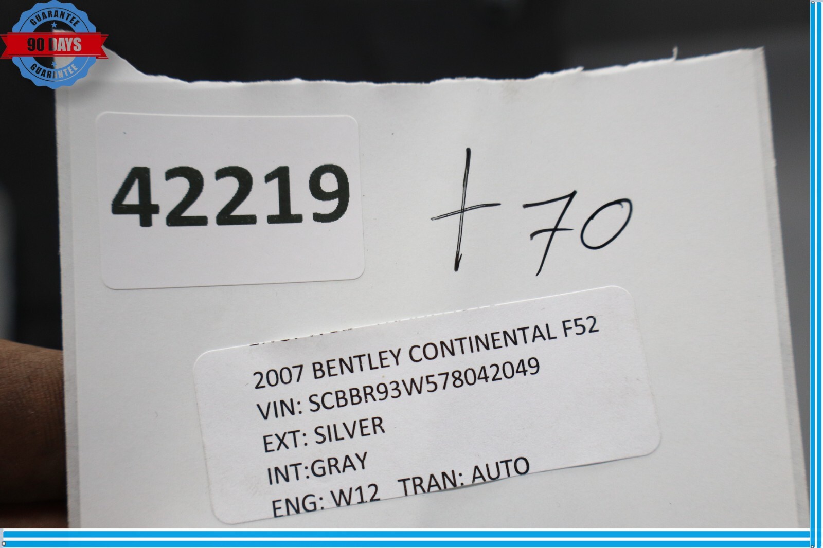 Bentley Continental 2006-2012 Rear Right Luggage compartment side cover
