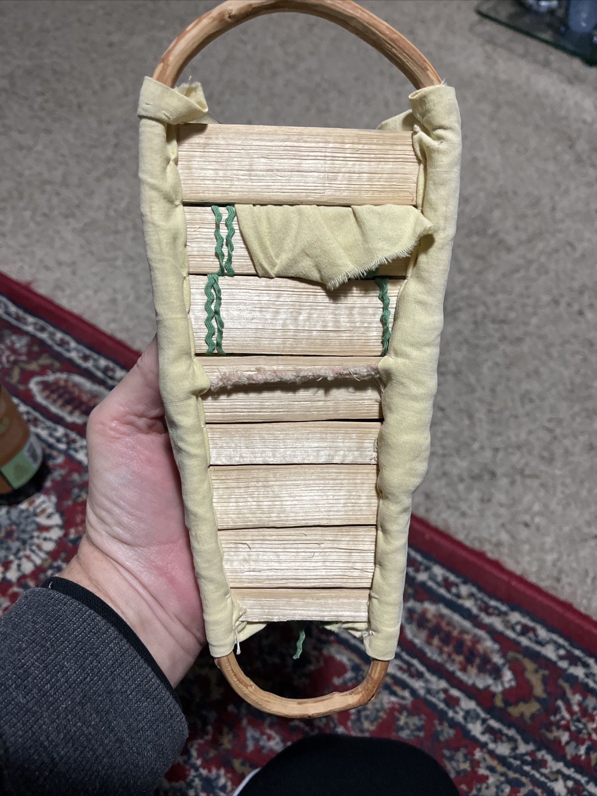 NATIVE AMERICAN APACHE PAPOOSE CLOTH BABY DOLL TOY BEADED CRADLEBOARD