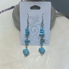 Handmade Hypoallergenic Turquoise Dangle Earrings