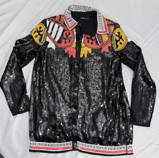 NASTY GAL Country Endless Rose Sequin Embellished Shirt Blouse Dress Size 6