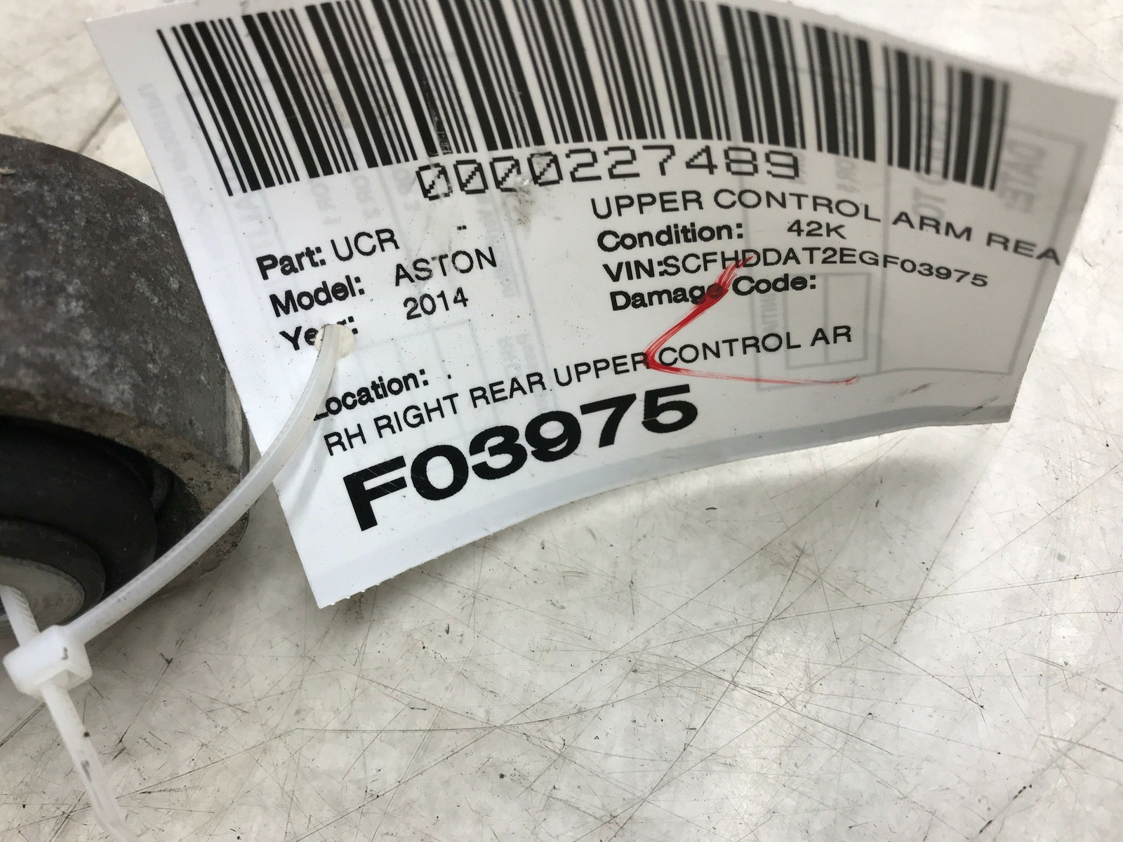 Aston Martin Rapide S 2014 Rear Right Upper Control arm
