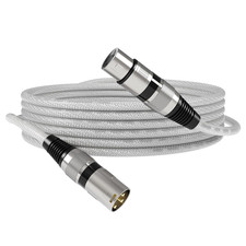XLR Microphone Cable 15FT Male to Female Balanced Mic Cord with Oxygen-Free Cop