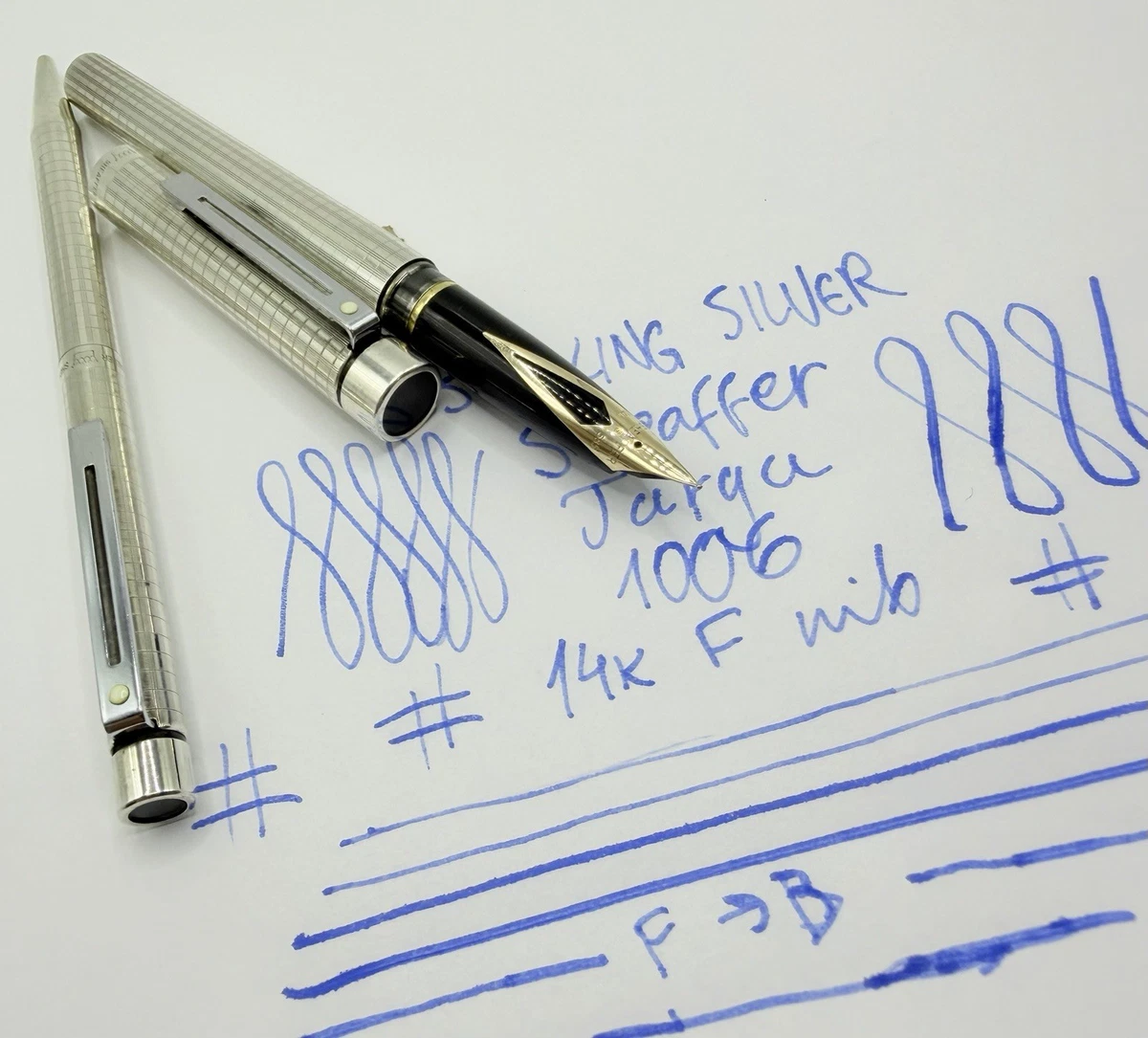 Mint SHEAFFER TARGA 1006 STERLING SILVER Fountain Ballpoint Pen