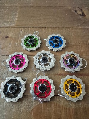 Fahrrad Umwerfer Kette Schlüsselanhänger Fidget Spielzeug MTB Spinner Schlüsselring Neuheit lustig