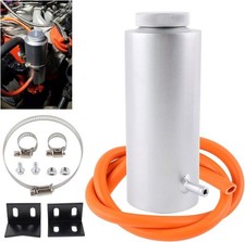 Universal Radiator Coolant Catch Tank Overflow Reservoir 800ml Silver Aluminum Universal Radiator Coolant Catch Tank Overflow Reservoir 800ml Silver Aluminum