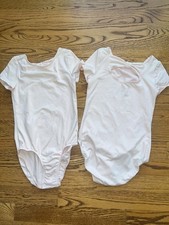 NWOT Bundle Of 2 Justice Dance Leotards Pink Size XS 5/6 Bow Back