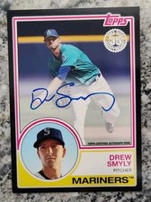 2018 Topps 1983 Topps Design Black Parallel Drew Smyly #83A-DSM Auto /99