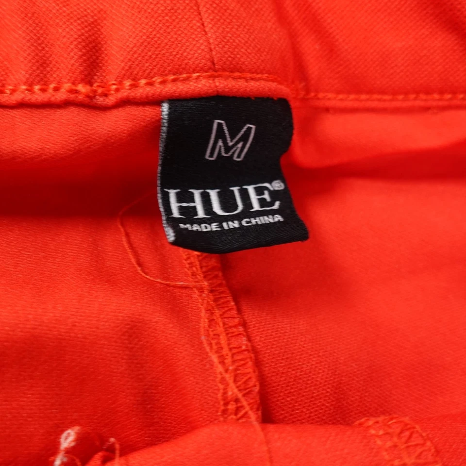 HUE Women's Red M Pull On Skinny Pants Stretch Seam Detail - Image 4 of 4