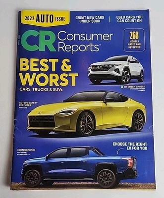 #ad Consumer Reports 2022 Best Worst Cars Trucks SUV#x27;s Annual Auto Issue April $5.00