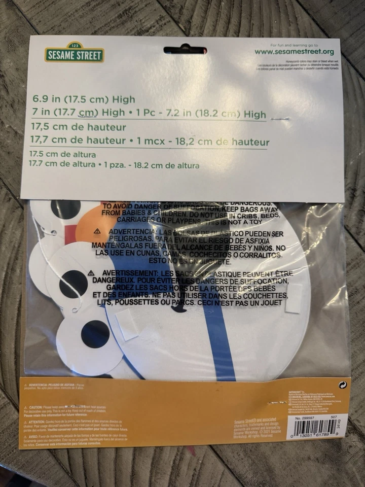 Decoraciones de cumpleaños calle sésamo panal olmo gran pájaro galleta monstruo y un Foto 2 de 3