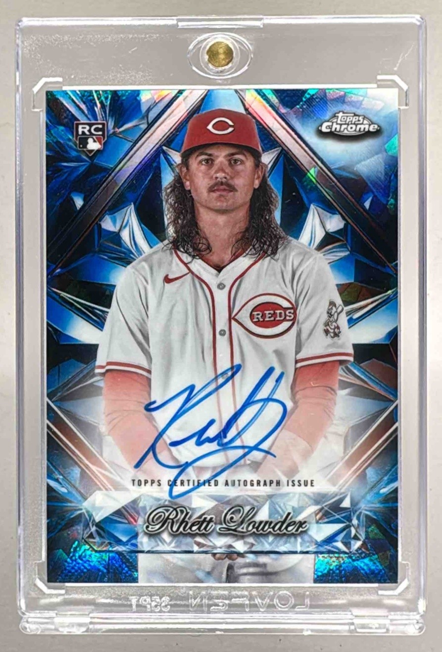 Rhett Lowder 2025 Topps Chrome Sapphire #SSA-RL Selections Rookie Auto RC
