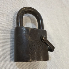 Vintage W.B. Steel Keyed Padlock Small, 15mm Shackle G-2