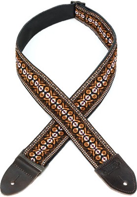 Levy's M8 2'' Jacquard Weave '60s Hootenanny Guitar Strap - Funky Brown #20