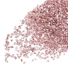 20g Crushed Glass Chips 1-3mm Irregular Glitter Glass Pink