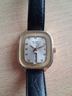 SLAVA ''FRIDGE'' 26 JEWELS EXPORT Vintage Men s Watch USSR 