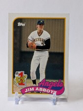 1989 Topps #573 Jim Abbott Rookie Card RC U Of Michigan - FREE SHIPPING!