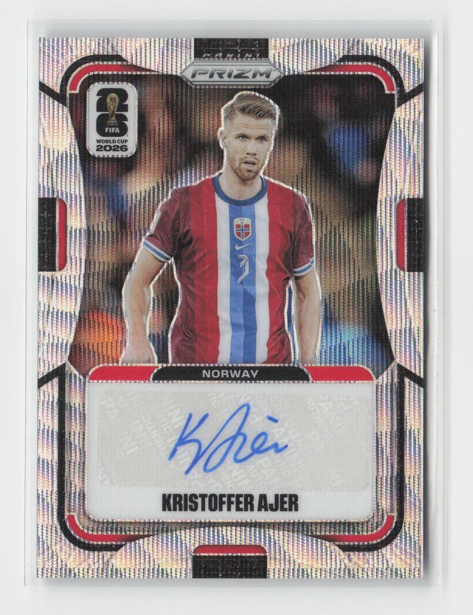 2026 Panini Prizm World Cup Signatures Prizms Choice #S-KA Kristoffer Ajer AUTO