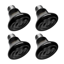 BNOSDM 25W Ceramic Heat Emitter,4 Pack No Light Reptile Heat Lamp Bulbs