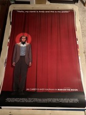 1999 MAN ON THE MOON Movie Poster Jim Carey Danny DeVito Paul Giamatti Rolled DS