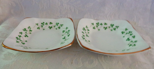 Vintage Royal Tara grün Kleeblatt Schmuck Schale 3 3/4" Breite Irland - Bild 3 von 8